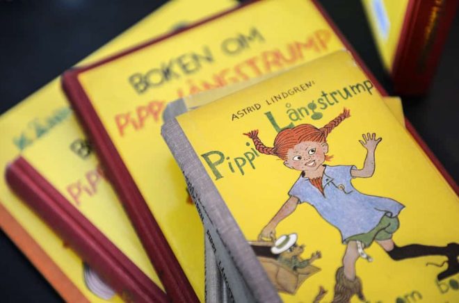 Boken om Pippi Långstrump. Foto: Anders Wiklund/TT.
