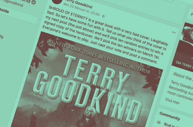 Ibland kan det bli rejält fel - när Terry Goodkind lade ut en kommentar om omslaget på sin senaste bok lät reaktionerna inte vänta på sig