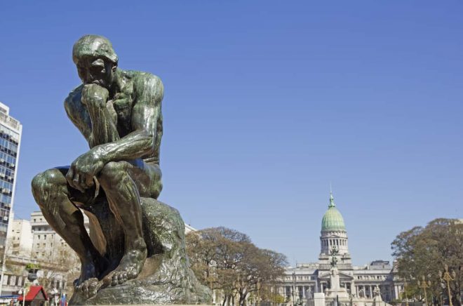 The Thinker by Rodin-second cast in the original cast and signed by Rodin himself. Buenos Aires, Argentina