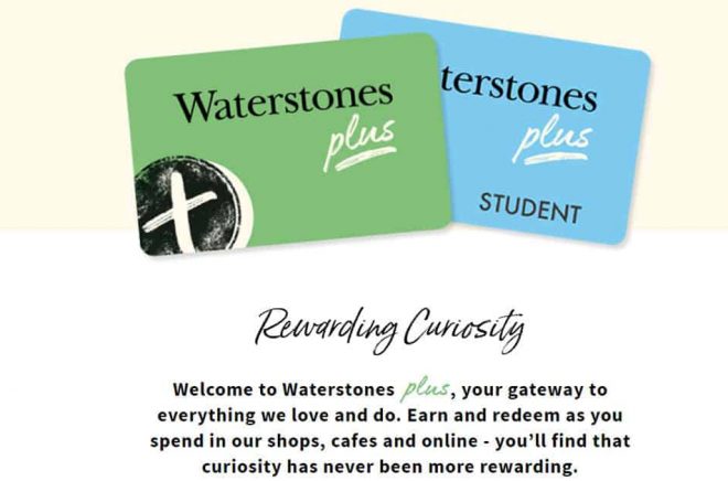 Waterstones Plus är ett nytt lojalitetskort från den brittiska bokhandelskedjan.