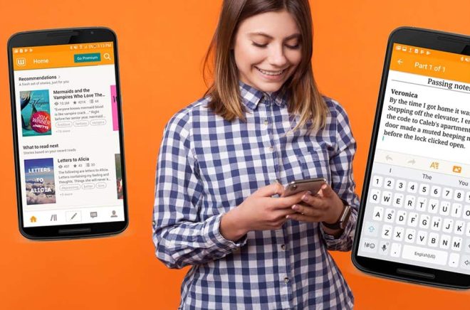 Wattpad med 90 miljoner användareär populär bland unga författare. Foto: iStock. Montage: Boktugg.