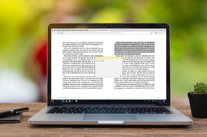 Den som uppdaterat till Windows 10 Fall Creator kan nu göra understrykningar och anteckningar i eböcker (epubformat) direkt i webbläsaren Edge. Foto: Fotolia. Fotomontage: Boktugg.