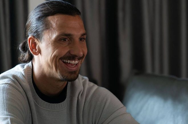 Zlatan Ibrahimovic i en intervju om den nya boken ”Jag är fotboll”. Foto: Elisa-Ferrari/TT.