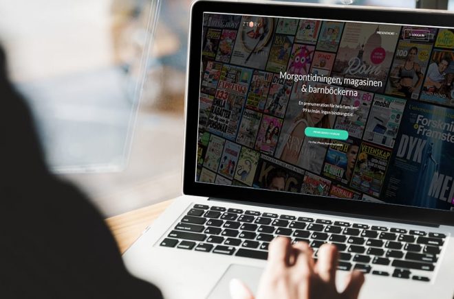Storytel köper Ztory. Tidningar och böcker i samma app framöver? Foto: iStock. Montage: Boktugg.