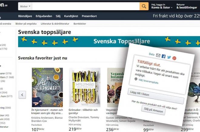 Amazon.se böcker saknas