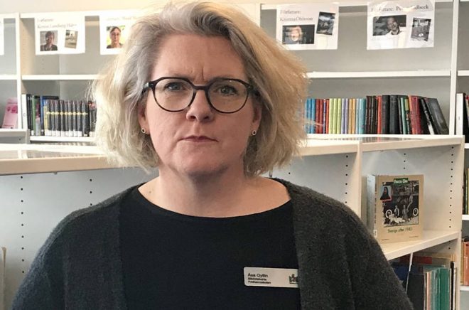 Åsa Gyllin, skolbibliotekarie på Fridhemsskolan i Malmö.
Foto: Privat