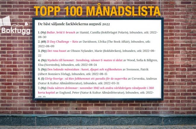 topplista 100 fackböcker augusti 2022