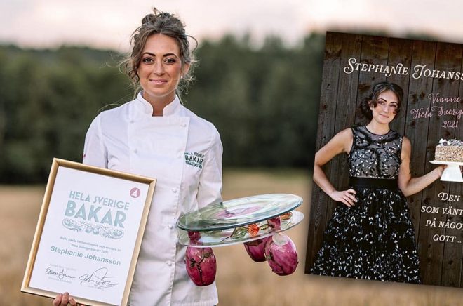 Stephanie Johansson från Halland tog hem segern i årets säsong av Hela Sverige bakar. Därmed får hon ge ut sin kokbok Den som väntar på något gott .