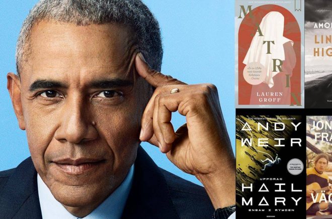 Tidigare presidenten och författaren Barack Obama har valt ut sina favoritböcker 2021. Foto: Pari Dukovic/Pressbild Albert Bonniers Förlag.