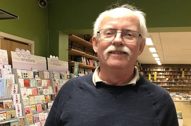 Hellbergs bokhandel i skånska Kävlinge slår igen efter 110 år. Nuvarande ägare Bert Hellberg är tredje generationen i bokhandlarsläkten. (foto: privat)