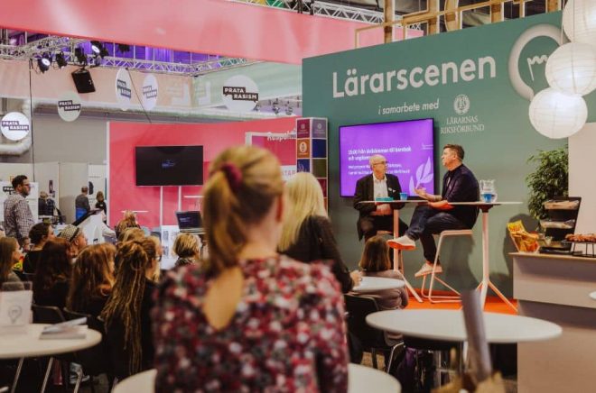 Lärarscenen på Bokmässan 2018. Foto: Natalie Greppi