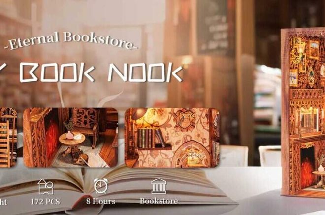 En av storsäljarna Eternal Bookstore från CuteBee. Runt 20 timmar ska det ta att bygga den här. Bild från Cutebee.