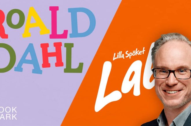 Claes Ericson, VD för Bookmark förlag, är nöjd med att kunna presentera både Roald Dahl och Lilla spöket Laban i höstens utgivning. Foto: Nadja Endler. Montage: Boktugg.
