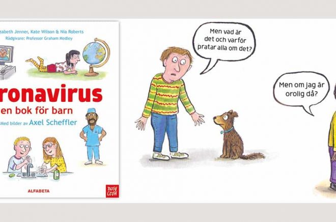 Alfabeta har i samarbete med Gruffalons skapare, den världsberömda illustratören Axel Scheffler, och det engelska bokförlaget Nosy Crow tagit fram en digital bok för barn om coronaviruset. Den kan laddas ner helt gratis.