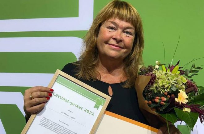 Eli Åhman Owetz vann Lättläst-priset 2022 för sin bok Sköna Maj. Bild: Studieförbundet Vuxenskolan