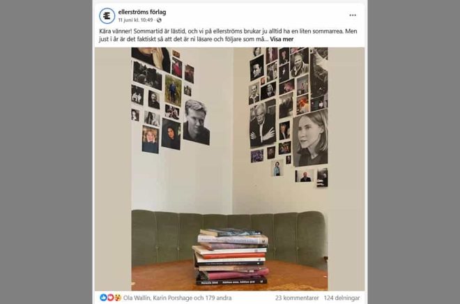 Ibland går det att få bra räckvidd på Facebook. Ellerströms förlag fick dessutom effekt i form av bokförsäljning på sitt upprop.
