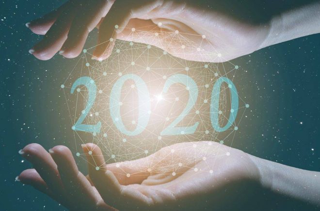 Hur kommer vi att minnas 2020 i framtiden? Året då coronakrisen digitaliserade bokbranschen? Illustration: iStock.