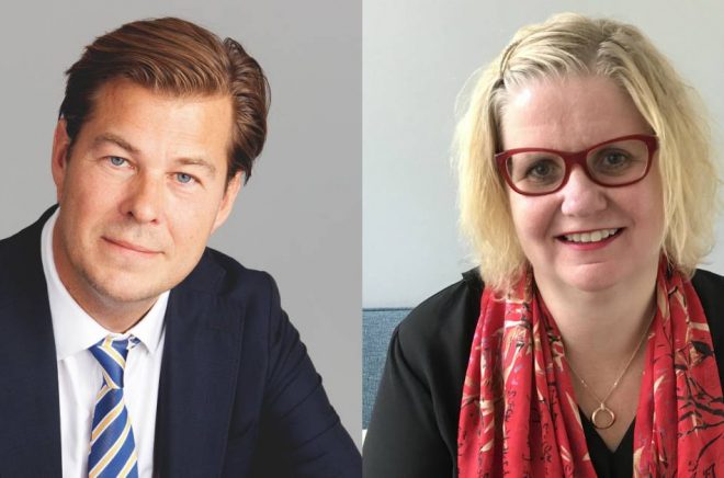 Dag Wetterberg och Monika Wendleby, författare till en bok om den nya dataskyddsförordningen GDPR som träder i kraft i maj 2018.