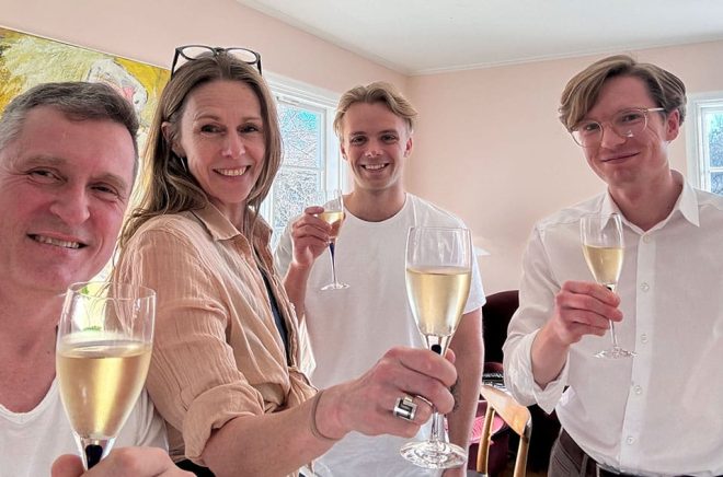 GoRead startades 2023 av Storytel-grundaren Jonas Tellander, IT-konsulten Sara Wallerstedt och utvecklarna Victor Holmqvist och Björn Hickman från KTH. Foto: Pressbild.