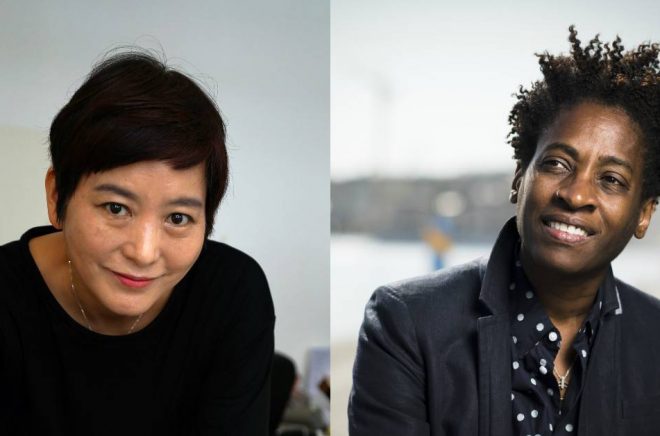 Baek Heena (foto: Privat) och Jacqueline Woodson (foto: Stefan Tell).