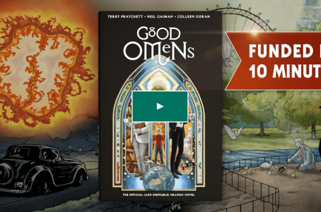 En grafisk roman-utgåva av Good Omens finansieras med en Kickstarter.