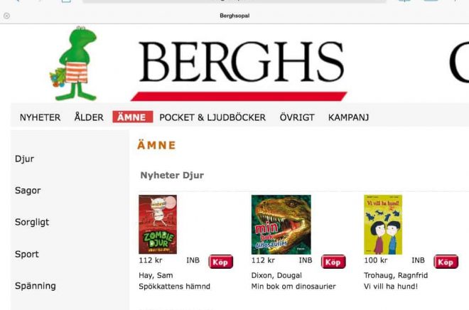 Berghs förlags webbshop.
