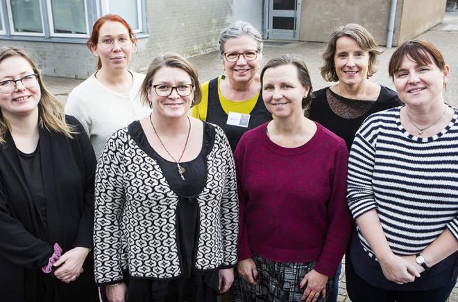 Ett sammansvetsat teamarbete. Fr vä till hö: 
Sara Mattsson, Emelie Olofsson, Maria Nilsson Berg, Christina Strömvall, Maria Bollmehag, Ninni Malmstedt och Susanne Almbecker.
Foto Sarah Perfekt