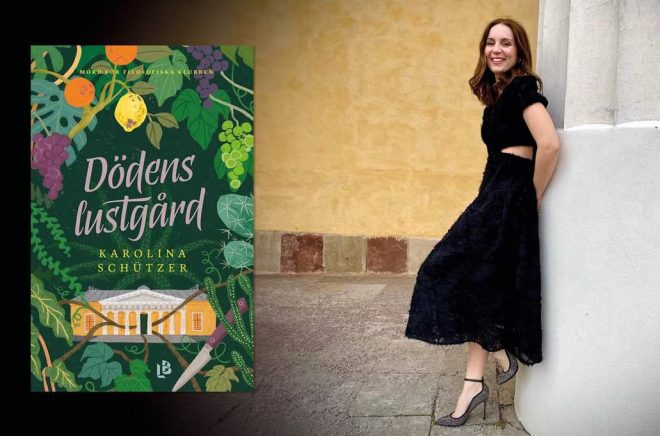 – Det känns så roligt att LB väljer att göra den här stora satsningen på min nya serie. Genom att blanda det klassiska pusseldeckarformatet med filosofi vill jag inte bara underhålla läsaren, utan också att väcka tankar och reflektioner om människans gåtfulla drivkrafter. Jag har alltid älskat smarta pusseldeckare i vackra miljöer, som Agatha Christies och Maria Langs böcker. För mig är det eskapism och underhållning i den bästa kombinationen, säger Karolina Schützer. Foto: Pressbild.