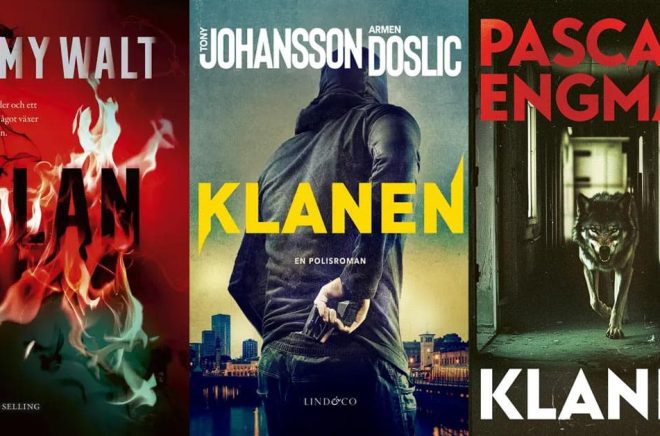 Tre böcker om klaner med snarlika titlar som alla utkommer inom fem månaders tid. Montage: Boktugg.