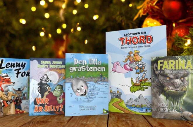Bokförlaget Whip Media skänker 200 barnböcker till Lions i Falkenberg, att delas ut som julklappar i Lions verksamhet.