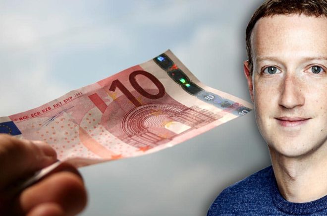 10 euro i månaden till Mark Zuckerberg för att hålla Facebook och Instagram annonsfritt. Men vad innebär det för bokbranschen? Foto: iStock och pressbild från Meta. Montage: Boktugg.