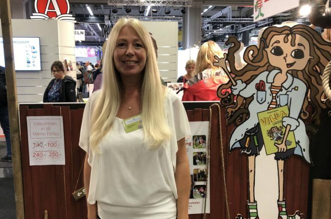 Susanne MacFie, ägare och författare på Memo förlag. Foto: Boktugg