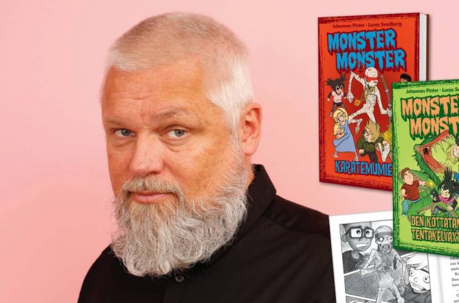 Johannes Pinter, författare till serien Monster monster. Foto: Egmont Publishing