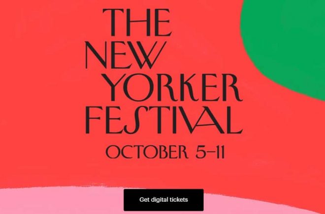 Den som vill studera ett påkostat digitalt event kan snegla på The New Yorker Festival.