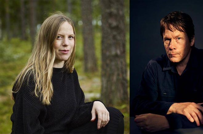 Linda Jones (foto: Maria Fäldt) och Pär Hansson (Foto: Albin Händig) är två av de nominerade till Norrlands litteraturpris 2024.