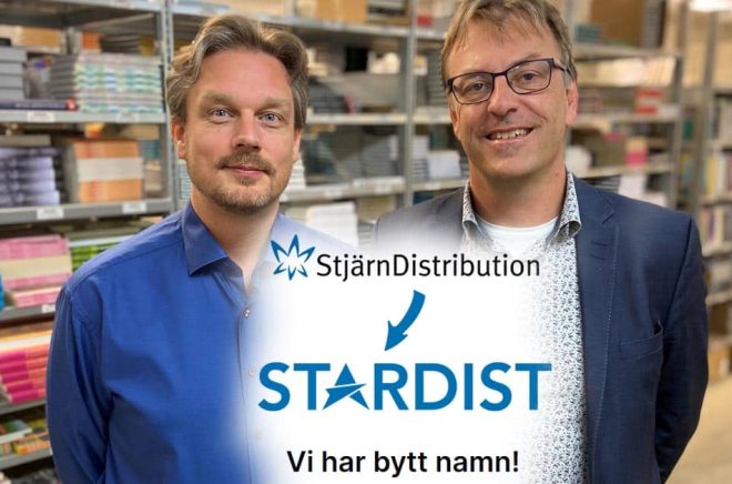VD och grundare Peter Boqvist samt Pär Nilsson, sedan 2020 hälftenägare i Stardist. Pär kom då närmast från rollen som vd för konkurrenten Förlagssystem. Pressbild.