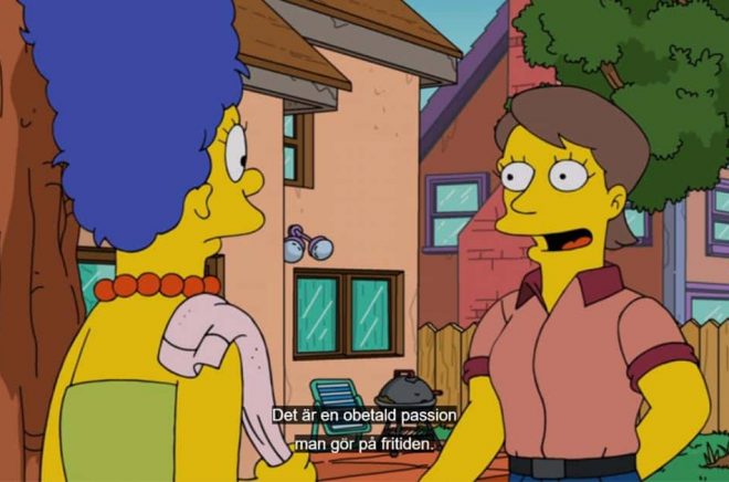 Skärmdump från Disney+ ur The Simpsons S31 A06 - Marge the Lumberjill.