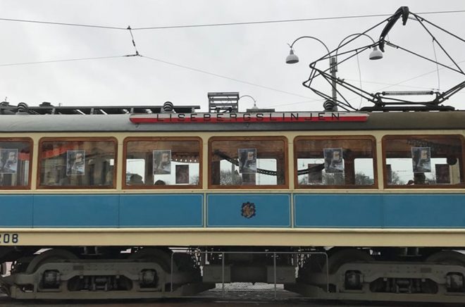 Spökspårvagnen redo för avgång.
Foto: Opal förlag