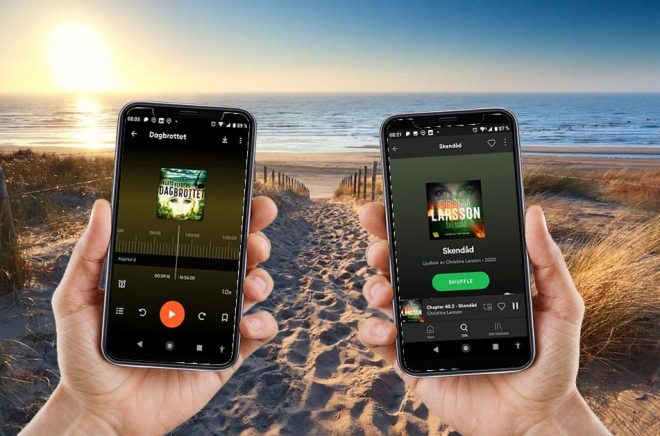 Storytel + Spotify = sant. Frågan är om det är en game-changer eller bara en symbolisk nyhet? Foto: iStock. Montage: Boktugg.