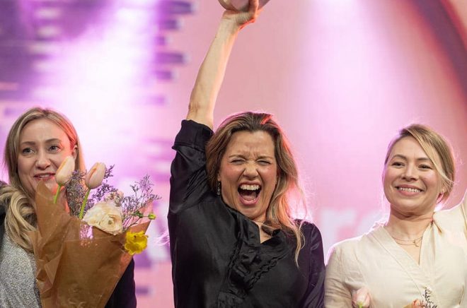 Frida Bank, Emma Hamberg och Frida Hallgren fick jubla på Storytel Awards 2022. Foto: Joey Dahl/Storytel.

Fotograf: Joey Dahl/Storytel