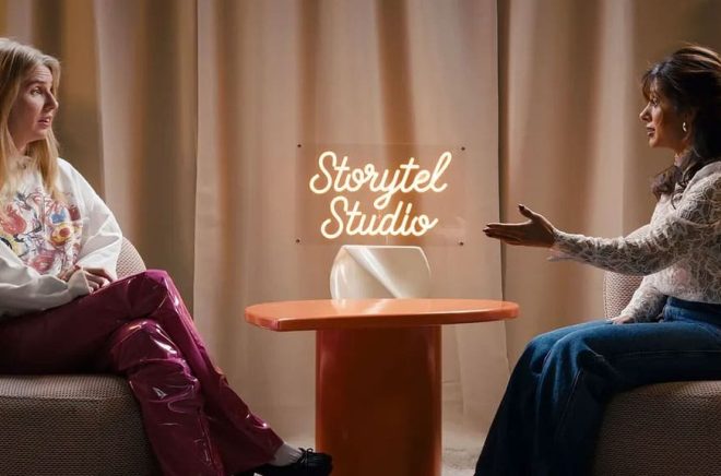 I premiäravsnittet av Storytel Studio - Dejtingdjungeln - pratar Amanda Romare och Anitha Clemence om det parallella sökandet efter både kärlek och stoff till sina böcker. Pressbild.