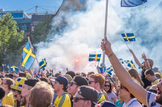 Fotbolls-VM 2018 blev en framgång för svenska landslaget. Men inte lika stor succé som på bilden - då Sverige vann VM-guld för U21 sommaren 2015 och firades i Kungsträdgården. Foto: iStock.