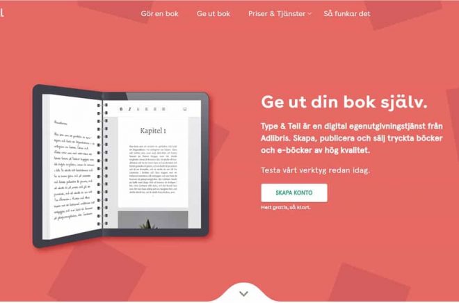 Bonniers egenutgivartjänst Type & Tell läggs ner. Än så länge syns inget på hemsidan förutom att man stängt registrering av nya konton, men författarna ska ha fått besked om avvecklingen. Skärmdump: Boktugg.